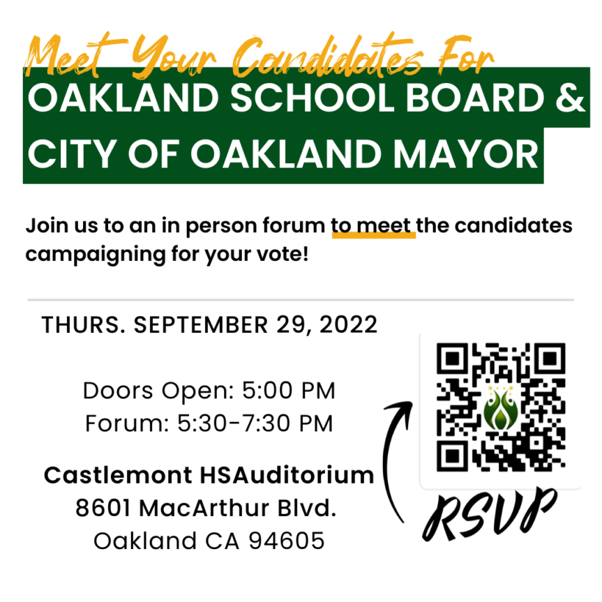 <strong>Tomorrow may be the Biggest Event of the Year.  JOIN US at the Oakland Candidate Forum.</strong>