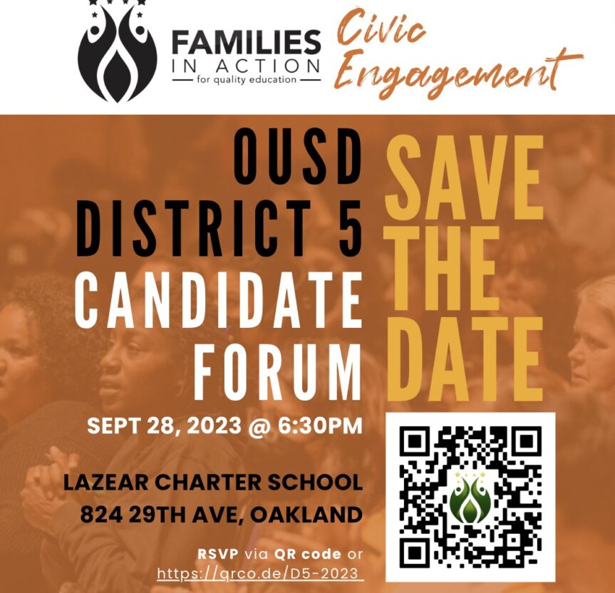 TONIGHT: Oakland District 5 School Board Candidate Forum hosted by FIA